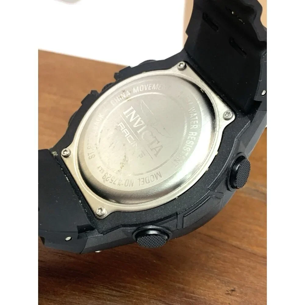 Invicta Racing Men's Watch 47523 Quartz Digital Black Resin Strap 50mm